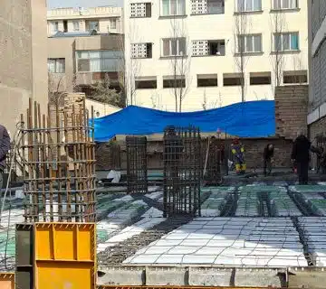 بتن ریزی سقف وافل مجیدیه شمالی 1
