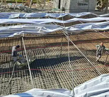 بتن ریزی فونداسیون 600 متری لواسان 1